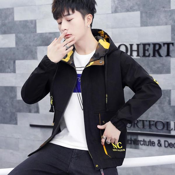 jacket men 2019 new spring and autumn youth leisure handsome jacket1, Black;brown 
jacket men 2019 new spring and autumn youth leisure handsome jacket1, Black;brown