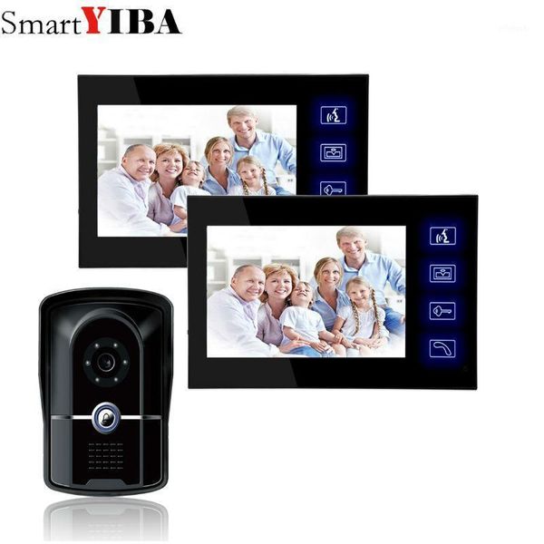 

video door phones smartyiba 7"touch display security doorbell visual intercom home monitoring doorphone ir camera rfid unlock interphon