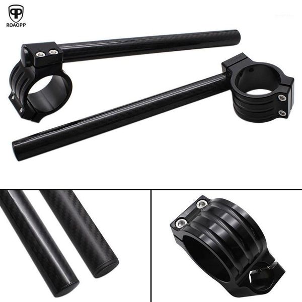 roaopp carbon fiber motorcycle cafe racer handlebar racing adjustable 50 mm clip-on fork handle bar black1
roaopp carbon fiber motorcycle cafe racer handlebar racing adjustable 50 mm clip-on fork handle bar black1