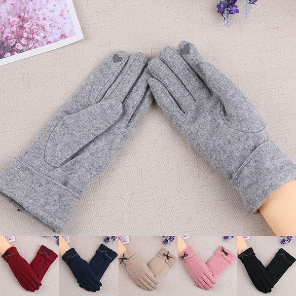 new winter wool knit mittens womern warm cashmere touch screen gloves leather bow dotted full finger driving gloves female gift, Blue;gray
new winter wool knit mittens womern warm cashmere touch screen gloves leather bow dotted full finger driving gloves female gift, Blue;gray