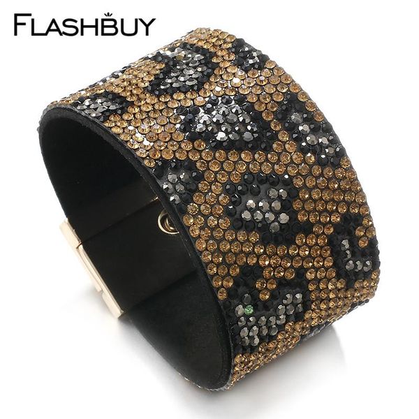 flashbuy punk leopard leather bracelets for women shiny full rhinestone wide wrap bangles fashion jewelry female gift, Golden;silver
flashbuy punk leopard leather bracelets for women shiny full rhinestone wide wrap bangles fashion jewelry female gift, Golden;silver