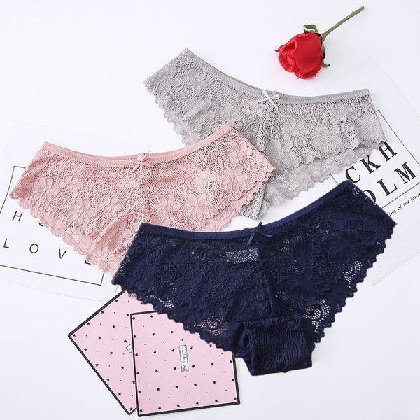 3pcs/lot lady underpants lace hollow out briefs bow breathable knickers fashinon mid-rise women underwear panties, Black;pink
3pcs/lot lady underpants lace hollow out briefs bow breathable knickers fashinon mid-rise women underwear panties, Black;pink