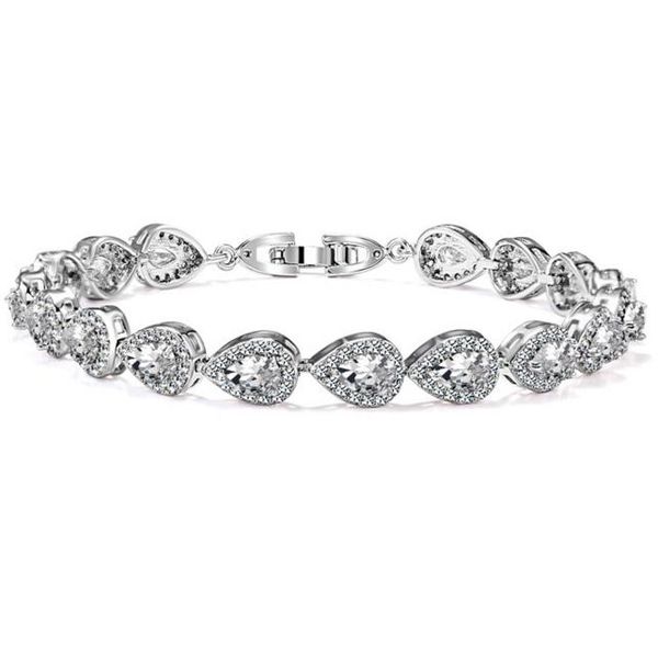 link, chain factory white pearl shape cut cubic zirconia women bridal bracelet jewelry fashion friends gift, Black
link, chain factory white pearl shape cut cubic zirconia women bridal bracelet jewelry fashion friends gift, Black