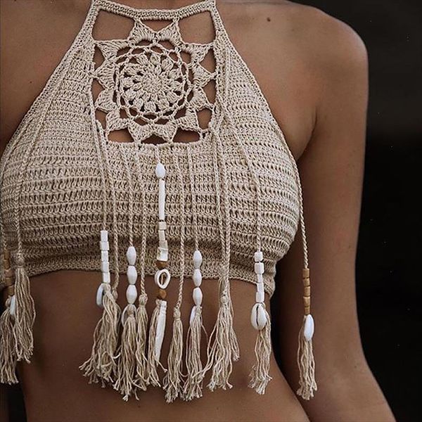 tank boho beach bikini halter cami women crochet lace bralette knit bra tank crop top, White
tank boho beach bikini halter cami women crochet lace bralette knit bra tank crop top, White