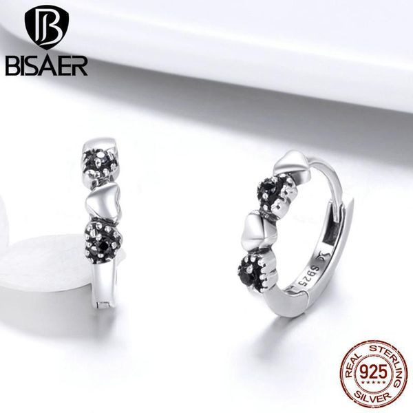 bisaer earrings for women 925 sterling silver heart stackable black cz hoop earrings femme mode bijoux brincos jewelry gxe4451, Golden;silver
bisaer earrings for women 925 sterling silver heart stackable black cz hoop earrings femme mode bijoux brincos jewelry gxe4451, Golden;silver
