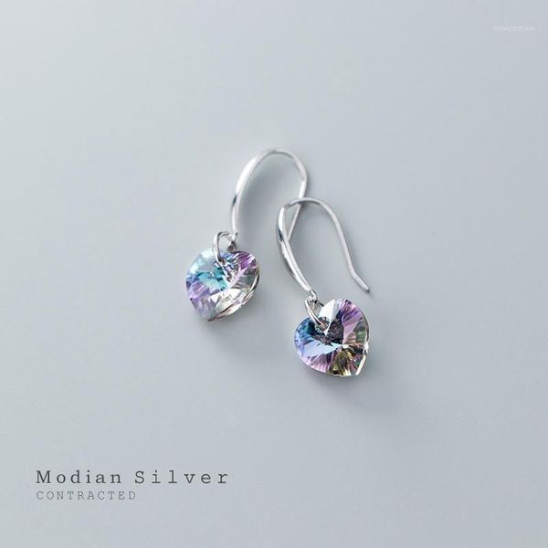 modian authentic 925 sterling silver charm ear heart shape rainbow crystal dangle earrings for women lady fashion jewelry gift1
modian authentic 925 sterling silver charm ear heart shape rainbow crystal dangle earrings for women lady fashion jewelry gift1