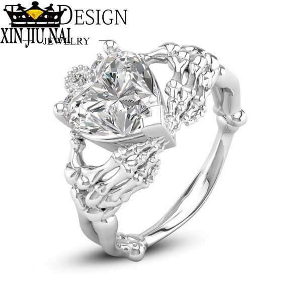 punk heart gothic skeleton design crown hand heart clah-duh claddagh finger ring for women gift jewelry party gift ladies' rings, Golden;silver
punk heart gothic skeleton design crown hand heart clah-duh claddagh finger ring for women gift jewelry party gift ladies' rings, Golden;silver