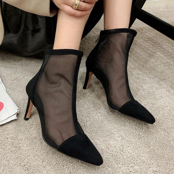 quality mesh summer boots women 2020 breathable new fashion black ankle boots high heels zipper autumn shoes woman pointed
quality mesh summer boots women 2020 breathable new fashion black ankle boots high heels zipper autumn shoes woman pointed