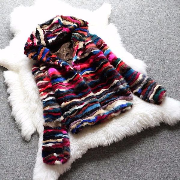 new arrivals genuine real natural coat with hood women fashion multi-color colorfull winter waistcoats, Black
new arrivals genuine real natural coat with hood women fashion multi-color colorfull winter waistcoats, Black