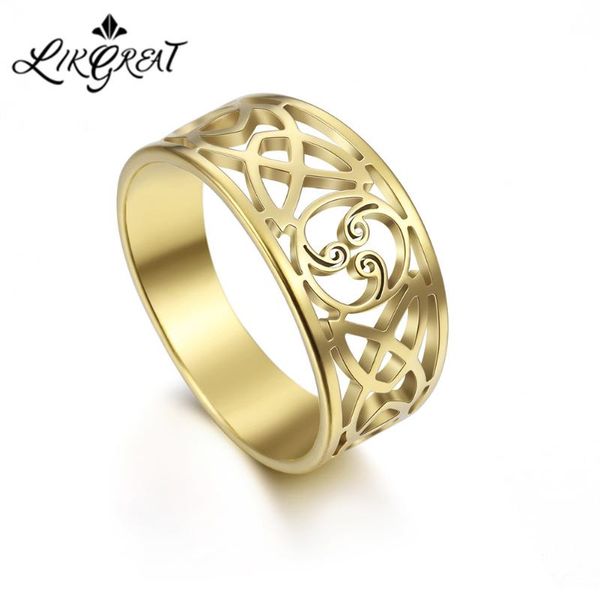 likgreat stainless steel ring for women men hollow celtics knot symbol triskel wicca runes amulet finger rings vintage jewelry, Golden;silver
likgreat stainless steel ring for women men hollow celtics knot symbol triskel wicca runes amulet finger rings vintage jewelry, Golden;silver
