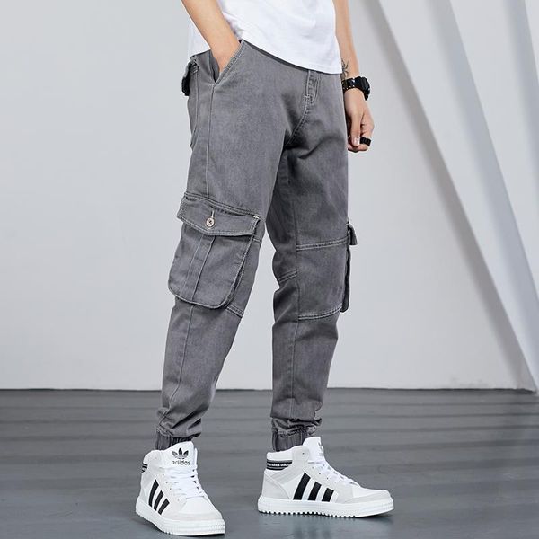 men's jeans tooling style multi-pocket fashion harem pants large size cotton slim 28-42, Blue
men's jeans tooling style multi-pocket fashion harem pants large size cotton slim 28-42, Blue
