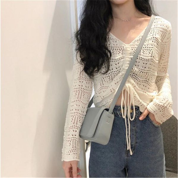 2020 women pullovers hollow out tied designed sweater for girls famale pullover ear selling zy4766, White;black
2020 women pullovers hollow out tied designed sweater for girls famale pullover ear selling zy4766, White;black