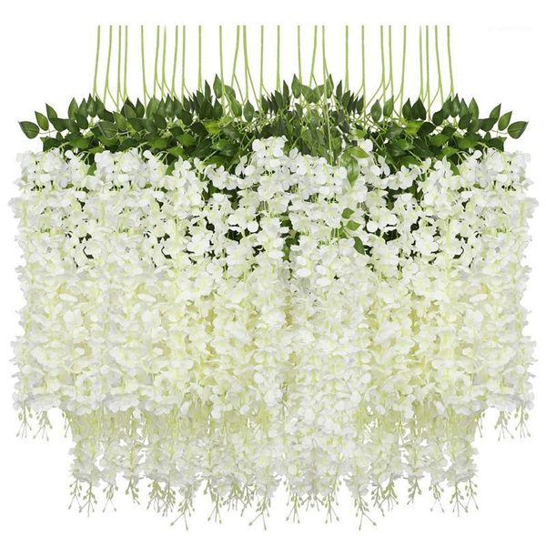 12 pack (43.2 ft) artificial wisteria vine fake wisteria hanging garland silk long hanging bush flowers string home party weddin1
12 pack (43.2 ft) artificial wisteria vine fake wisteria hanging garland silk long hanging bush flowers string home party weddin1