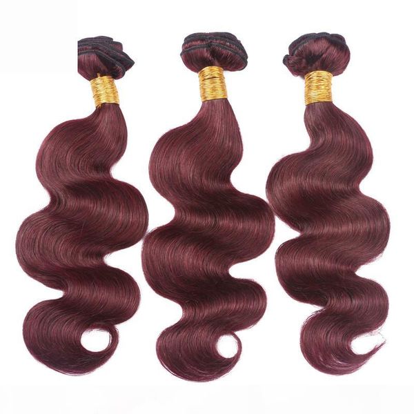 #99j wine red brazilian human hair extensions 3pcs body wave virgin burgundy human hair weave bundles 10-30" tangle free, Black
#99j wine red brazilian human hair extensions 3pcs body wave virgin burgundy human hair weave bundles 10-30" tangle free, Black