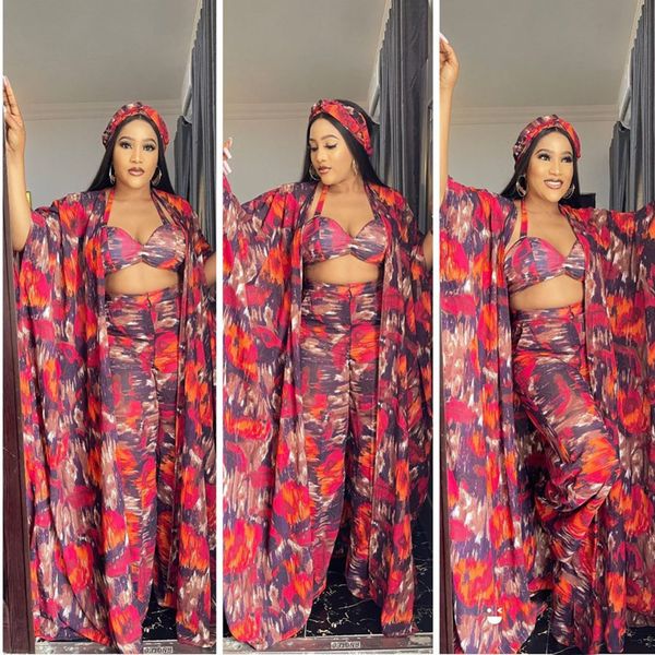 chic 4 piece set european and american print african abaya design bra pants+cape coat+ scarf women sets dress 220308, White
chic 4 piece set european and american print african abaya design bra pants+cape coat+ scarf women sets dress 220308, White