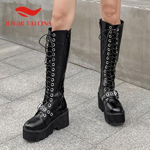 jouir talons big size 39 fashion shoes woman buckles round toe cross-tied zip platform solid autumn knee high boots, Black
jouir talons big size 39 fashion shoes woman buckles round toe cross-tied zip platform solid autumn knee high boots, Black