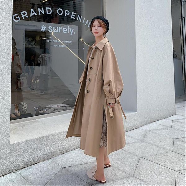 khaki trench coat casual women long outerwear loose clothes slim belt windbreaker female spring autumn fashion high quality, Tan;black
khaki trench coat casual women long outerwear loose clothes slim belt windbreaker female spring autumn fashion high quality, Tan;black