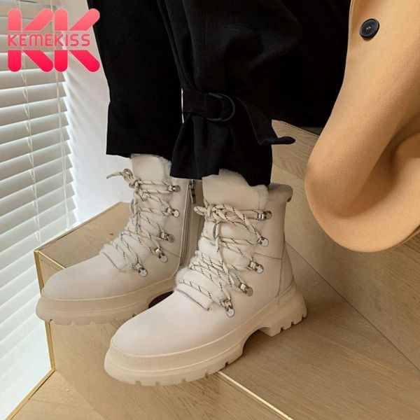 boots kemekiss real leather women snow warm fur platform fashion plush winter shoes woman short footwear size 34-39, Black
boots kemekiss real leather women snow warm fur platform fashion plush winter shoes woman short footwear size 34-39, Black