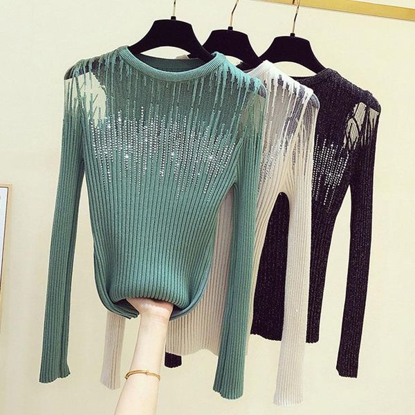 diamanten dünne gestrickte pullover weibliche aushöhlen pullover frauen 2021 herbst helle draht frau kleidung, White;black
diamanten dünne gestrickte pullover weibliche aushöhlen pullover frauen 2021 herbst helle draht frau kleidung, White;black