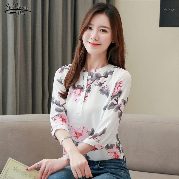 2020 summer vintage women shirts floral printed chiffon blouse plus size women short sleeve womens clothing blusas 94621, White
2020 summer vintage women shirts floral printed chiffon blouse plus size women short sleeve womens clothing blusas 94621, White