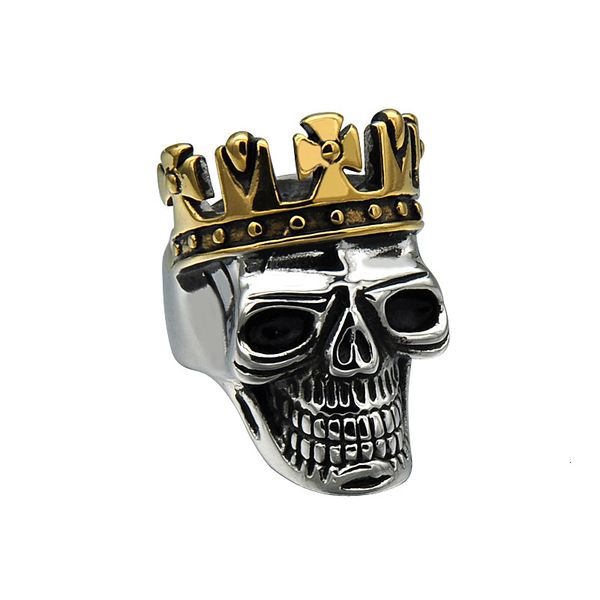 mcw punk titanium stainless steel ring biker king of skull cross crown skeleton gothic ring for men's jewelry, Silver
mcw punk titanium stainless steel ring biker king of skull cross crown skeleton gothic ring for men's jewelry, Silver