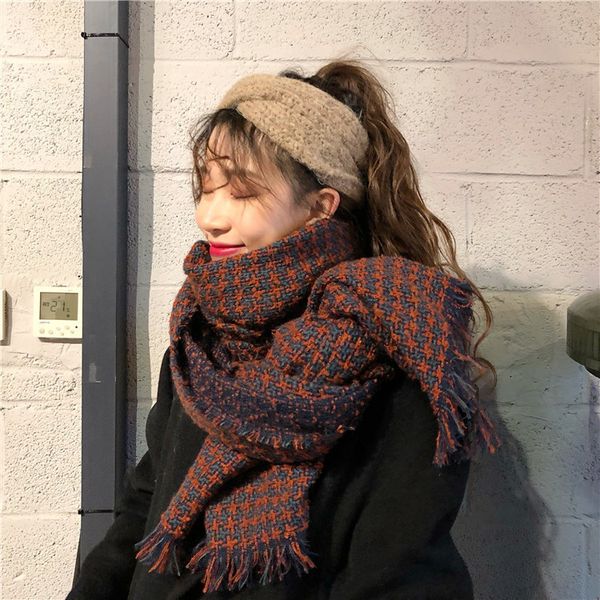 vipcashmere chic women shawl korean winter women's imitation fragrance plaid warm versatile scarf mvp, Blue;gray
vipcashmere chic women shawl korean winter women's imitation fragrance plaid warm versatile scarf mvp, Blue;gray