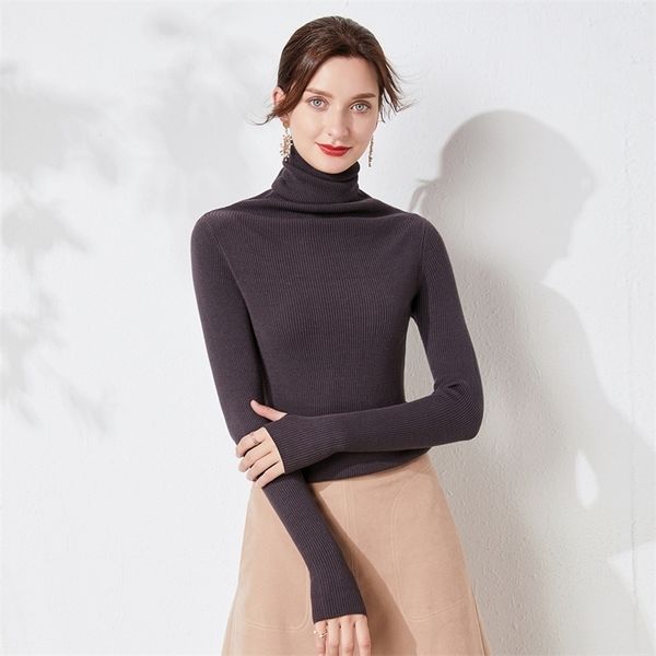new women's solid primer turtleneck sweater winter thick warm long sleeve knitted pullovers elegant slim-fit tight sweater 201023, White;black
new women's solid primer turtleneck sweater winter thick warm long sleeve knitted pullovers elegant slim-fit tight sweater 201023, White;black