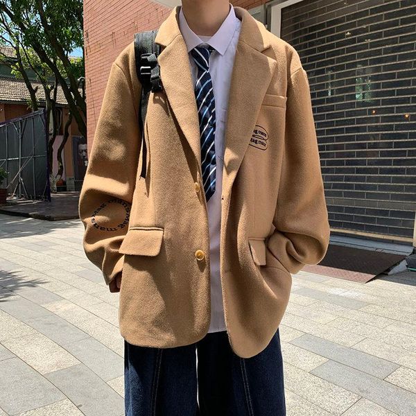 men's suits & blazers 2021 autumn and winter youth fashion hong kong style loose solid color embroidered woolen cloth suit fashionable, White;black
men's suits & blazers 2021 autumn and winter youth fashion hong kong style loose solid color embroidered woolen cloth suit fashionable, White;black