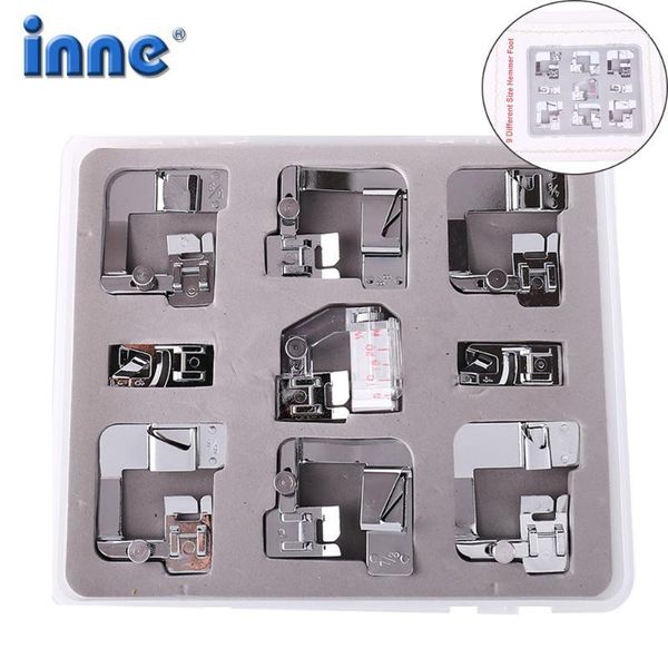 inne 9pcs sewing machine presser foot feet kit set with box brother singer tools accessory adjustable tap bias material rolled1, Black
inne 9pcs sewing machine presser foot feet kit set with box brother singer tools accessory adjustable tap bias material rolled1, Black
