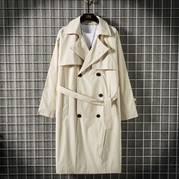 2020 autumn new men's leisure double breasted knee windbreaker youth fashion versatile loose long coat, Tan;black
2020 autumn new men's leisure double breasted knee windbreaker youth fashion versatile loose long coat, Tan;black
