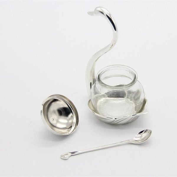 aluminum alloy condiment pot seasoning container spice glass jar salt sugar bowl pepper coffee storage organizer swan rack set1 
aluminum alloy condiment pot seasoning container spice glass jar salt sugar bowl pepper coffee storage organizer swan rack set1