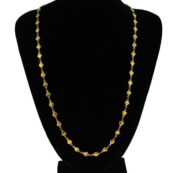 chains 1 pc gold color stainless steel good quality heart shape link chain necklace 55cm length, Silver
chains 1 pc gold color stainless steel good quality heart shape link chain necklace 55cm length, Silver