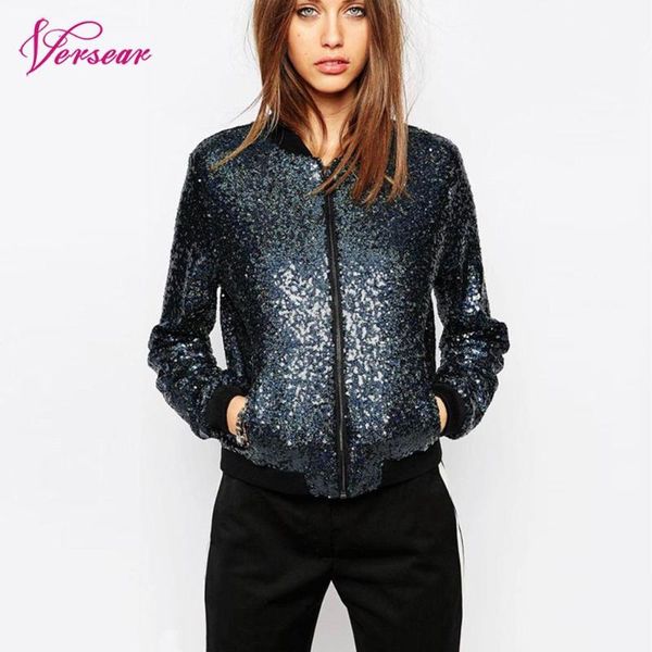 women coat bomber jacket long sleeve zipper streetwear casual loose glitter outerwear new fashion sequin autumn coat female, Black;brown
women coat bomber jacket long sleeve zipper streetwear casual loose glitter outerwear new fashion sequin autumn coat female, Black;brown