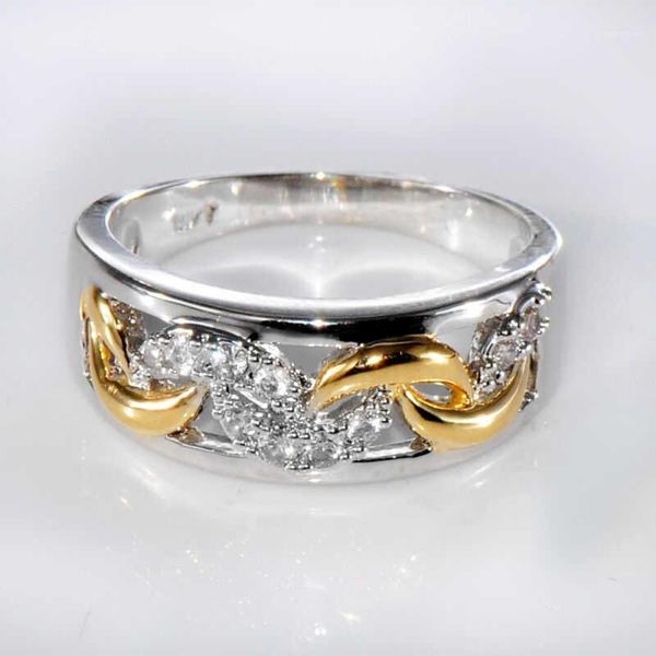 RetroTwo Tone Zircon Hollow Ring Band Ring Wedding Engagement Band Gift Rings Jewelry Size 6-101, Slivery;golden
RetroTwo Tone Zircon Hollow Ring Band Ring Wedding Engagement Band Gift Rings Jewelry Size 6-101, Slivery;golden