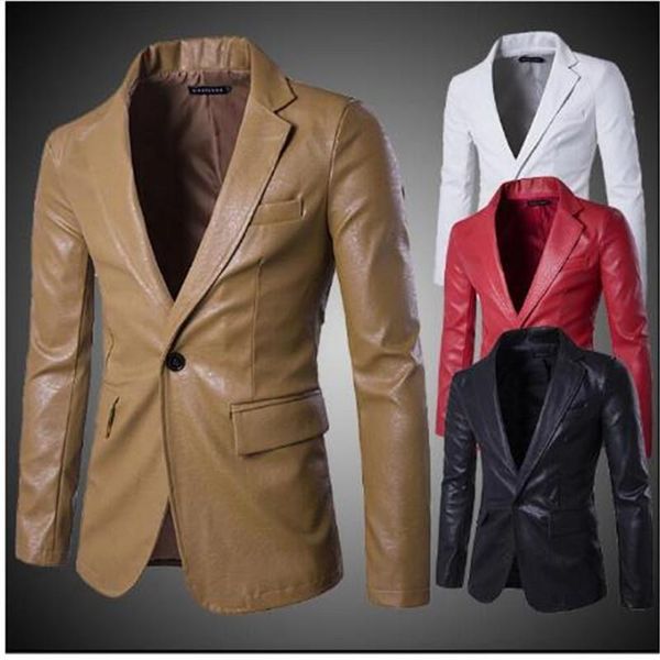 business motorcycle mens leather jacket slim coat jackets jaqueta de couro long-sleeve pu one button suit outerwear fashion, Black
business motorcycle mens leather jacket slim coat jackets jaqueta de couro long-sleeve pu one button suit outerwear fashion, Black