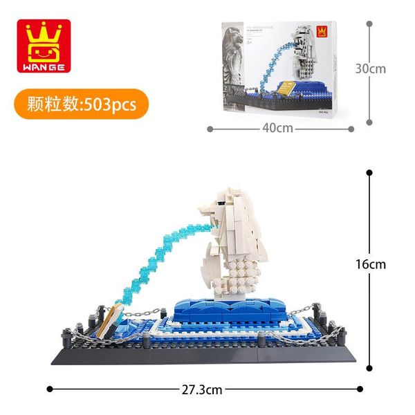 building block children's toy landmark series 3d building model 503pcs singapore merlion statue length 27.3 high 16 gift decorations
building block children's toy landmark series 3d building model 503pcs singapore merlion statue length 27.3 high 16 gift decorations