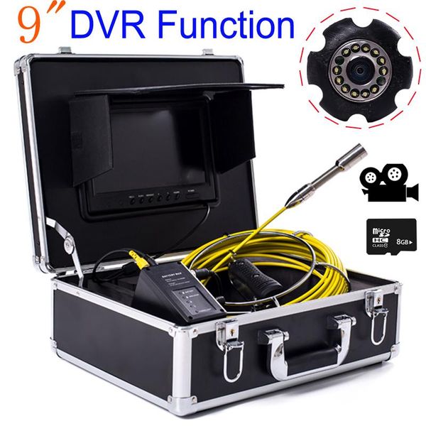 9'' screen drain sewer pipe inspection waterproof video camera 23mmcamera head 1000tvl 12pcs leds
9'' screen drain sewer pipe inspection waterproof video camera 23mmcamera head 1000tvl 12pcs leds
