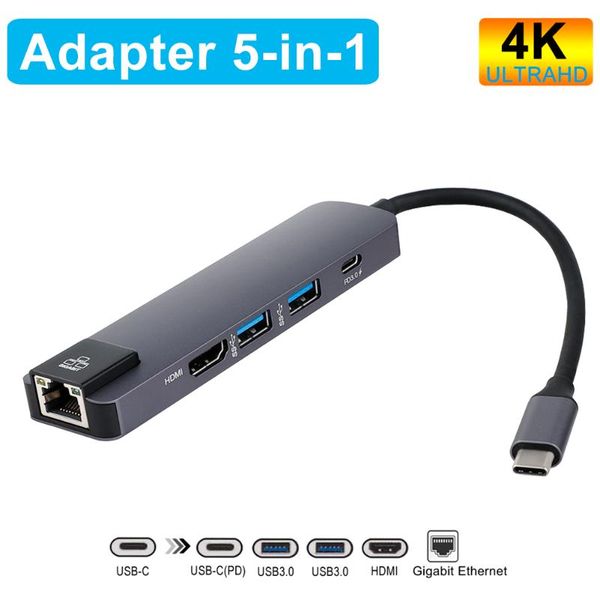 5 in 1 usb type-c hub hdmi 4k usb c hub to gigabit ethernet rj45 lan adapter for thunderbolt 3 usb-c charger
5 in 1 usb type-c hub hdmi 4k usb c hub to gigabit ethernet rj45 lan adapter for thunderbolt 3 usb-c charger