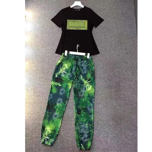 tracksuits designer women's brand fashion t-shirts and long pants two piece set female outfit o-neck cotton casual summer clothes, White
tracksuits designer women's brand fashion t-shirts and long pants two piece set female outfit o-neck cotton casual summer clothes, White