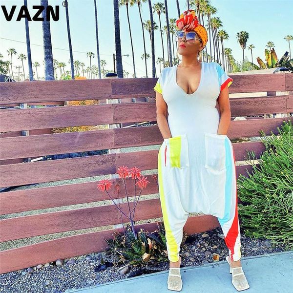 vazn girl fashion 2020 summer loose striped short sleeve beach style v-neck womens jumpsuit fashion jumpsuits1, Black;white
vazn girl fashion 2020 summer loose striped short sleeve beach style v-neck womens jumpsuit fashion jumpsuits1, Black;white