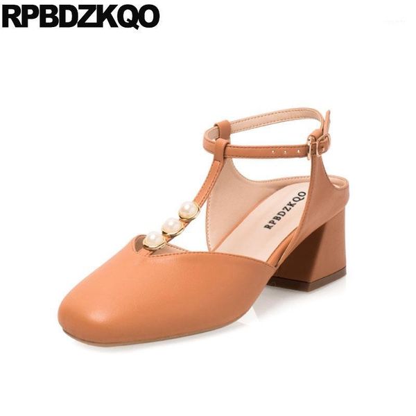 size 33 block fashion brand women shoes 2020 ankle strap square toe orange summer medium heels satin pearl slingback sandals t1, Black
size 33 block fashion brand women shoes 2020 ankle strap square toe orange summer medium heels satin pearl slingback sandals t1, Black