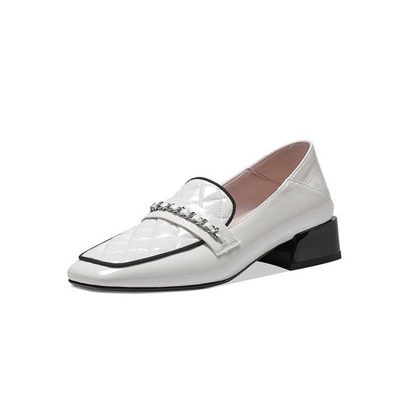 size 34-42 beautiful chain decoration real genuine leather women low heels shoes fashion square heels shoes woman, Black
size 34-42 beautiful chain decoration real genuine leather women low heels shoes fashion square heels shoes woman, Black