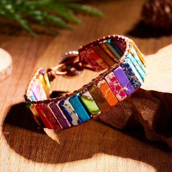 trendy natural stone 7 chakra bracelet multi color handmade tube beads adjustable wrap bracelets boho jewelry for women, Black
trendy natural stone 7 chakra bracelet multi color handmade tube beads adjustable wrap bracelets boho jewelry for women, Black