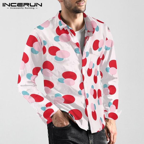 incerun 2020 colorful polka dot dress shirt men long sleeve lapel collar high street stylish fitness personality casual shirts, White;black
incerun 2020 colorful polka dot dress shirt men long sleeve lapel collar high street stylish fitness personality casual shirts, White;black