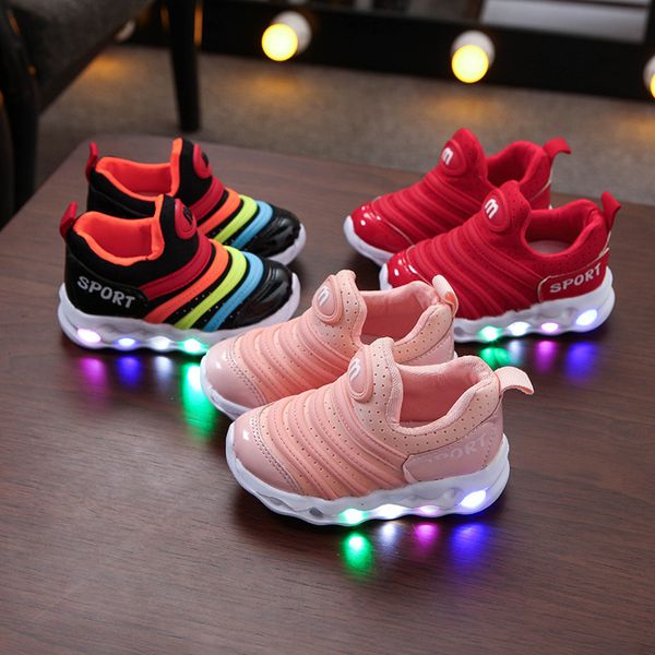 bjyl 2020 new children led luminous boys toddler girl light up trainers spring caterpillar children's shoes, Black;red
bjyl 2020 new children led luminous boys toddler girl light up trainers spring caterpillar children's shoes, Black;red