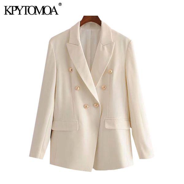 kpytomoa women fashion with metal buttons office wear blazers coat vintage long sleeve pockets female outerwear chic 201114, White;black
kpytomoa women fashion with metal buttons office wear blazers coat vintage long sleeve pockets female outerwear chic 201114, White;black