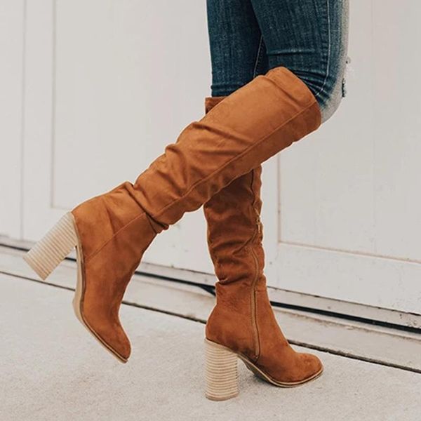 women's rome solid shoes zipper chunky high heels knee-high boots female autumn winter lady thigh high boot, Black
women's rome solid shoes zipper chunky high heels knee-high boots female autumn winter lady thigh high boot, Black