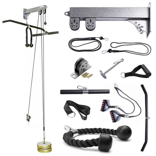 fitness diy pulley cable machine attachment triceps forearm strength trainer pull rope wrist roller home gym another equipment
fitness diy pulley cable machine attachment triceps forearm strength trainer pull rope wrist roller home gym another equipment