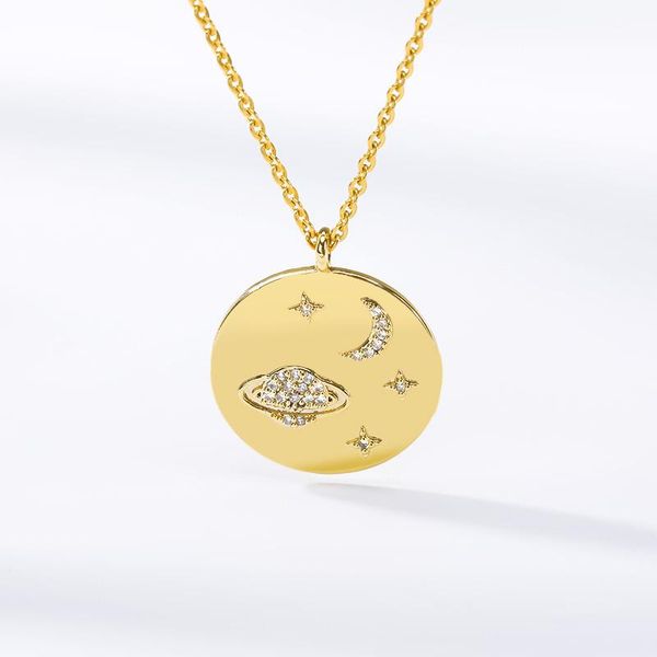 planet necklace moon star clavicle chain necklaces for women golden stainless steel collier engagement jewelry, Silver
planet necklace moon star clavicle chain necklaces for women golden stainless steel collier engagement jewelry, Silver