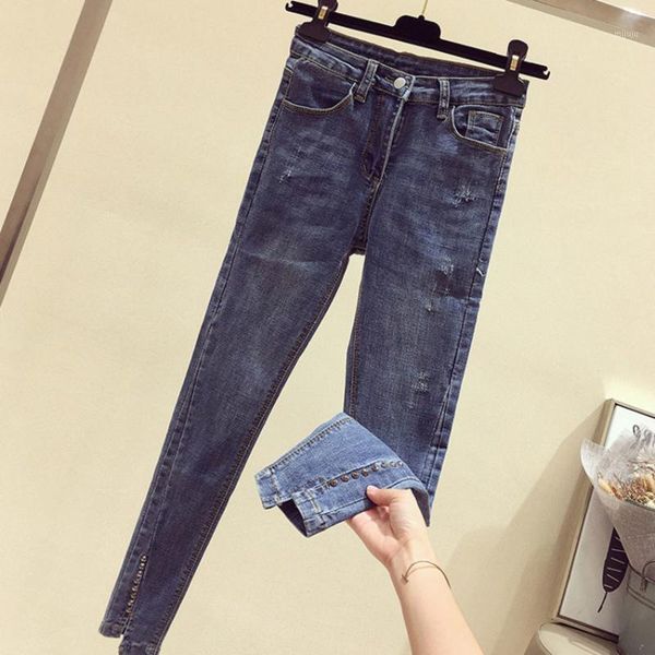 plus size high waist pencil denim pants women female boyfriend jeans for women stretch bottoms skinny wash jeans woman1, Blue 
plus size high waist pencil denim pants women female boyfriend jeans for women stretch bottoms skinny wash jeans woman1, Blue